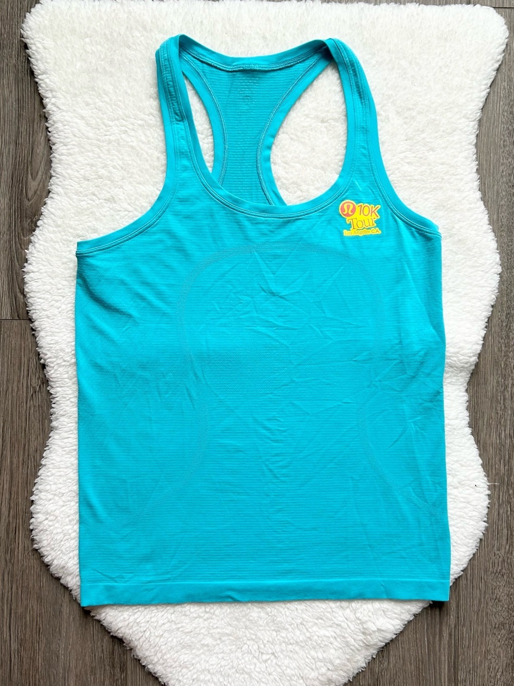 Lululemon 10k LA Turquoise Racerback Swiftly Tech Tank Top